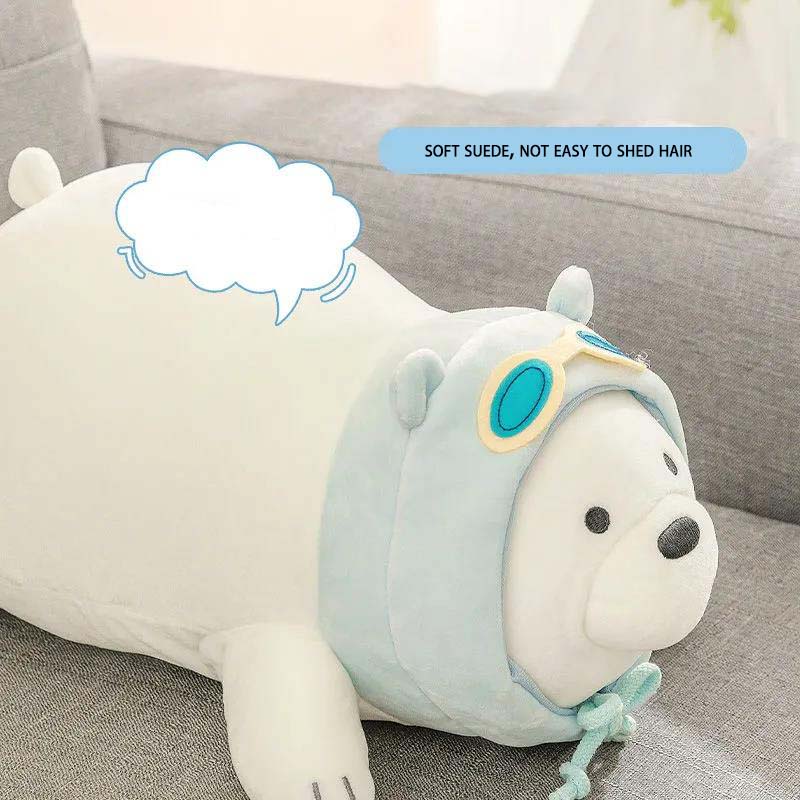 Bare Bear Fun Lying Posture Doll Plush Doll Bed Doll Accompany Sleeping with Pillow Cushion