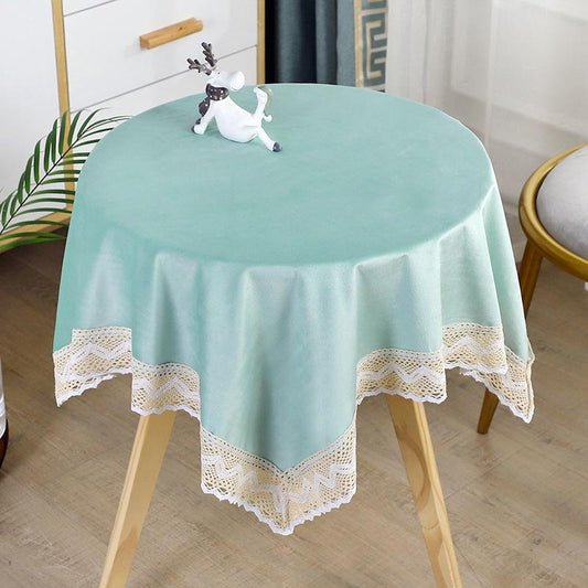 Tablecloth Fabric Round Table Square Table Refrigerator Coffee Table Dining Table Tablecloth TV Cover Bedroom Universal Dustproof Cover Towel