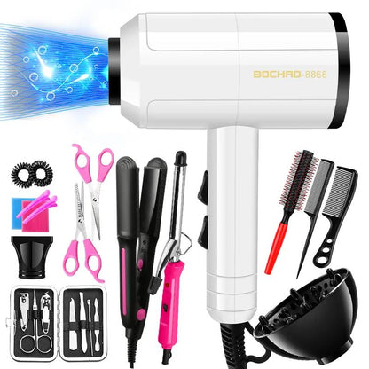 1200W Luxury Hair Dryer Set Blu-ray Negative Ion Hair Care Hot/cold Hair Dryer Barber Equipment for Home