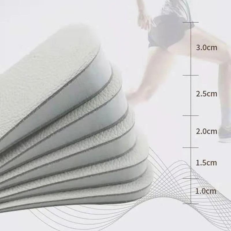 Women's Heightening Insoles Martin Boots Special Breathable Deodorant Inner Heightening Insoles Men's Heightening Pads Full Cushion Cowhide Insoles