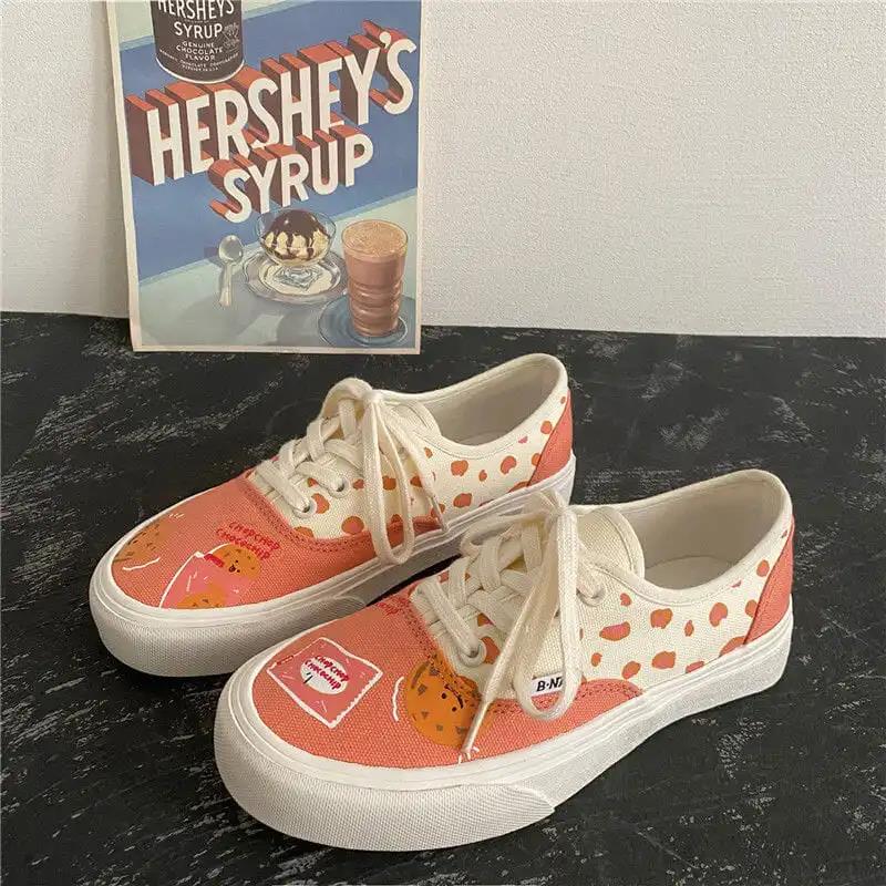 Cute Canvas Shoes Women's Shoes Student Board Shoes Women Korean Biscuit Casual Shoes