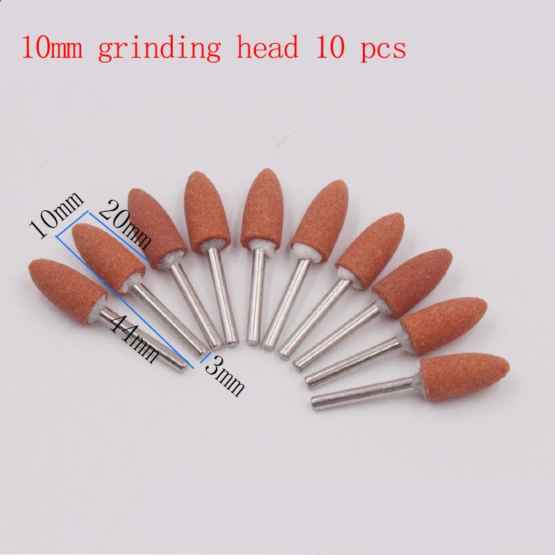 18 Style 10 Pcs 3mm Emery Grinding Head Set Grinding Wheel Grinding Head Mini Electric Grinding Grinding Head