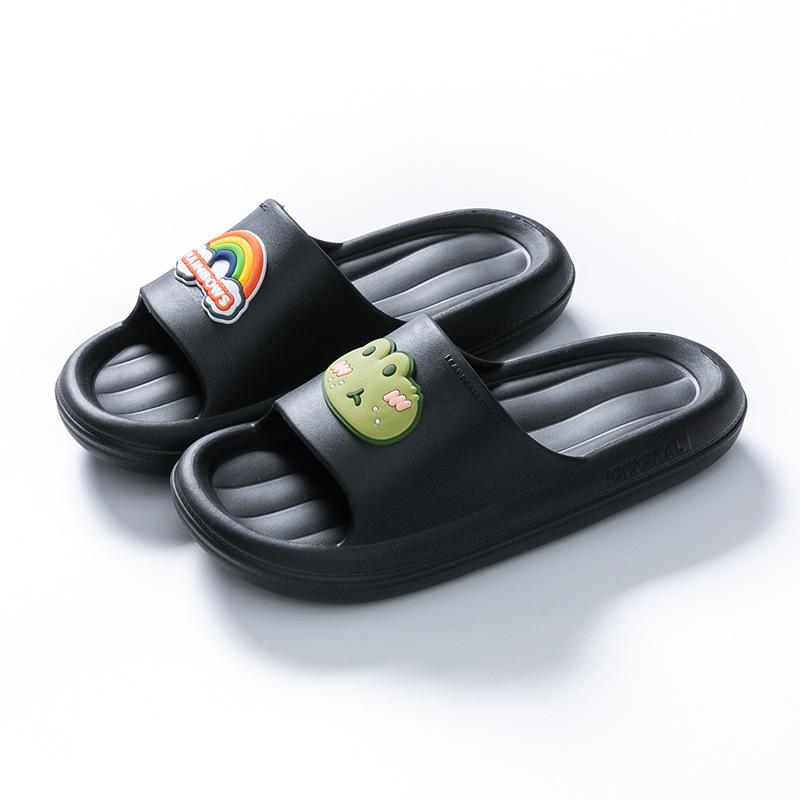 Soft Slippers Women Summer Outdoor Wear Home Indoor Bath Non-slip Thick Bottom Home Couple Cute Sandals Men