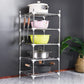 5 Layer Kitchen Storage Rack Bathroom Shelf Wheels Space Saving Organizer Storage Rack Dormitory Storage Installation Desk Sundries Rack