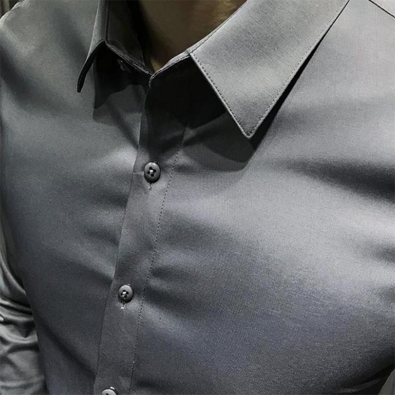 Long-sleeved Spring Men's Shirts Korean Style Slim Men's Shirts Casual Business Formal Wear High-end Tops