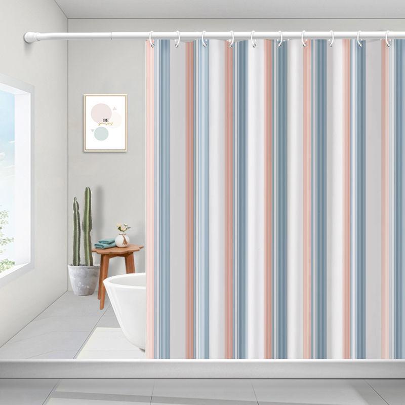 Shower Curtain, Waterproof and Mildew Proof Cloth, Separate Wet and Dry Bathroom Shower Curtain