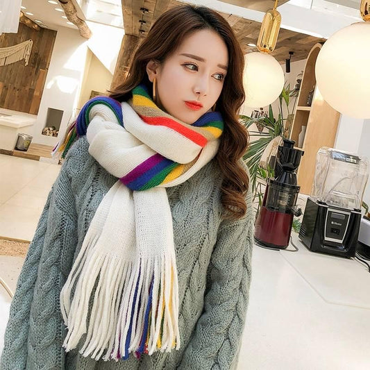 Cotton Scarf Women Winter Linen + Cotton Pashmina Scarf Solid Multi-purpose All-match Shawl Long Scarf