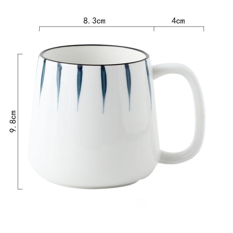 Creative Hand-painted Ceramic Mug Personality Trend Mug Simple Mug Men and Women Coffee Milk Couple Mug