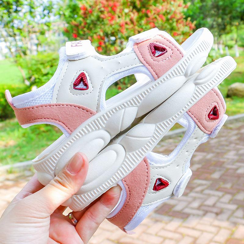 Girls Boys Sandals Children Sandals Women Summer Open-toed Breathable Lightweight Non-slip Soft-soled Beach Shoes