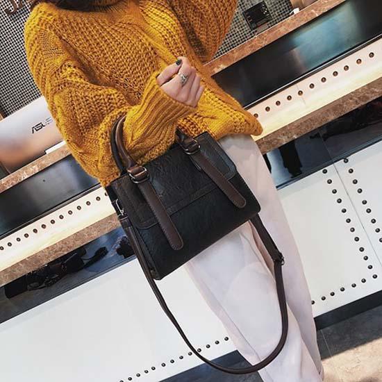 Fashion Handbags Korean Version of The Retro Bag Shoulder Diagonal Bag INS Minimalist Wild Handbag Hundreds of Skin Shoulder Bag