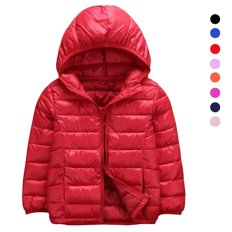 Baby Girls Boys Parka Light Kids Jacket Hood Down Coat Winter Children Jacket Toddler Outerwear