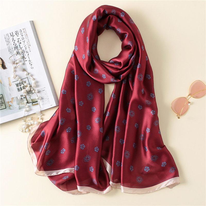 Autumn and Winter All-match Shawl Ladies Silk Scarf Women Variety Scarf Long Warm Silk Gauze Women Summer Sunscreen Shawl