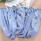 Children's Mosquito Pants Boys and Girls Spring and Autumn Thin Sports Jeans Embroidery Casual Pants Knickerbockers Denim