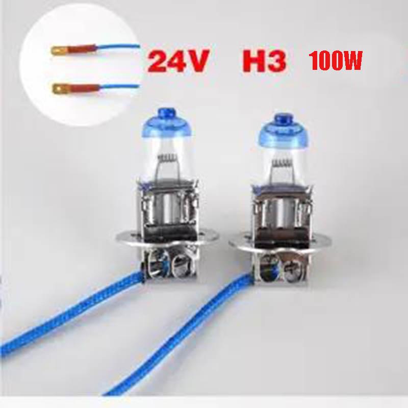 2pcs Car Front Big Bulb H1 H3 H4 H7 Xenon Lamp 12V24V High Beam Low Beam 9005 9006 Super Bright White Light Fog Lamp Brightening Direct Replacement