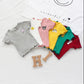 Girls Tops Short-sleeved T-shirts Children's Cartoon Printed Clothes Children's Birthday Party Clothes