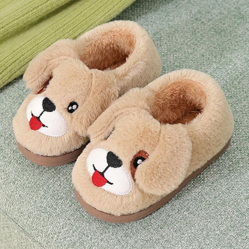 Men and Women Dog Design Sense Cotton Shoes Indoor and Outdoor Non-slip Casual Slippers Lightweight Flat Shoes Soft Shoes