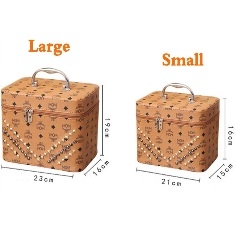 Rivet Printing Cosmetic Bag Large Capacity Multifunctional Portable Portable Cosmetic Storage Box