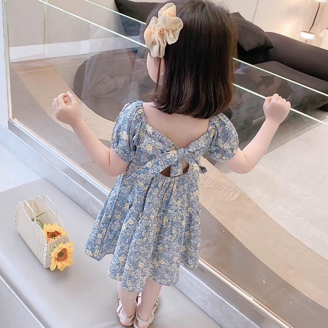 Toddler Baby Girls Clothes Summer Short Sleeve Floral Princess Birthday Dress Dresses for Girl Baby Clothing Thin Costume Dress