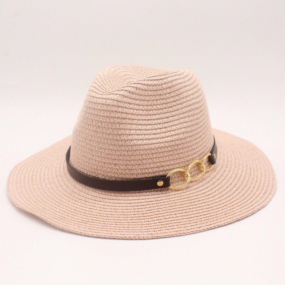 Khaki Straw Hat Men Panama Caps Summer Style Sun Hat Beach Holiday Classic Male Hats