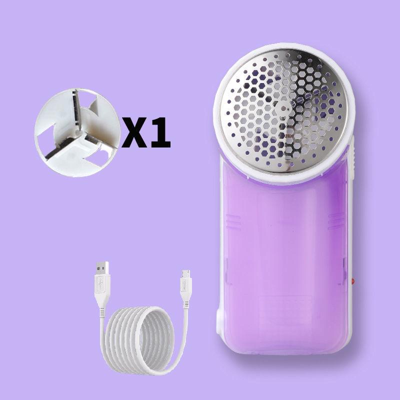 Electric Lint Remover USB Rechargeable Hairball Trimmer Household Epilator Portable Stripper with 5 Blades