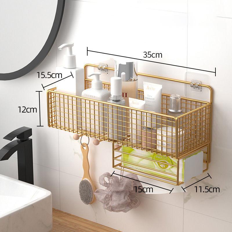 Bathroom Storage Rack Toiletries Storage Towel Rack Bathroom Cosmetics Storage Wall Rack Kitchen Condiment Storage Rack Kitchen Spice Rag Storage Rack