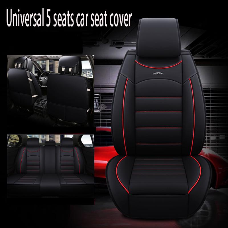 Waterproof Car Seat Cover Universal 5 set Auto Seat Cushion Leather 5 seats Universal Car seat cover