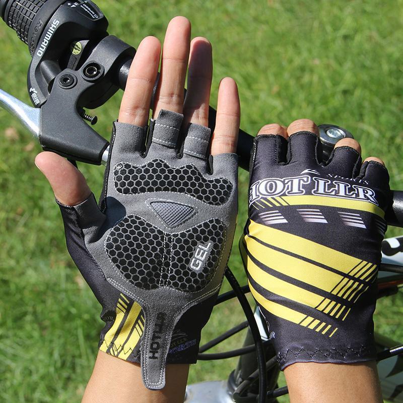 Road Mountain Bike Riding Gloves Half-finger Bicycle Shock Absorption Non-slip Sun Protection Men and Women Driving Fitness Gloves