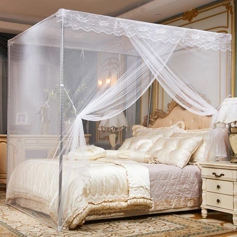 Single Door Mosquito Net Encryption Single Door Home Traditional Old-fashioned Floor Without Bracket Strap Mosquito Net Lace Princess Style