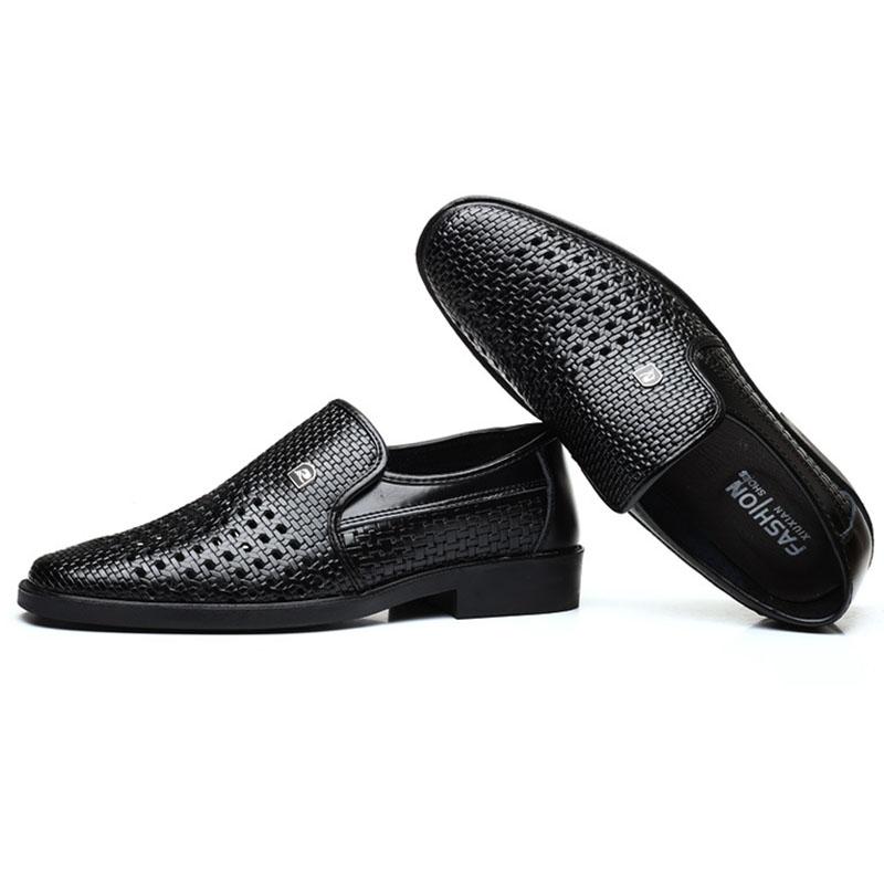 Summer Men Shoes Casual Luxury Genuine Leather Loafers Moccasins Breathable Slip on Shoes