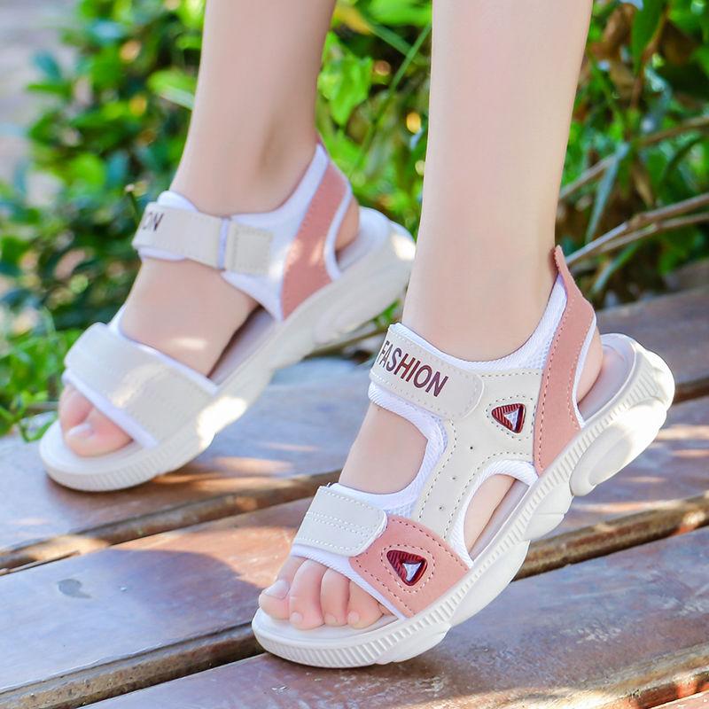 Girls Boys Sandals Children Sandals Women Summer Open-toed Breathable Lightweight Non-slip Soft-soled Beach Shoes