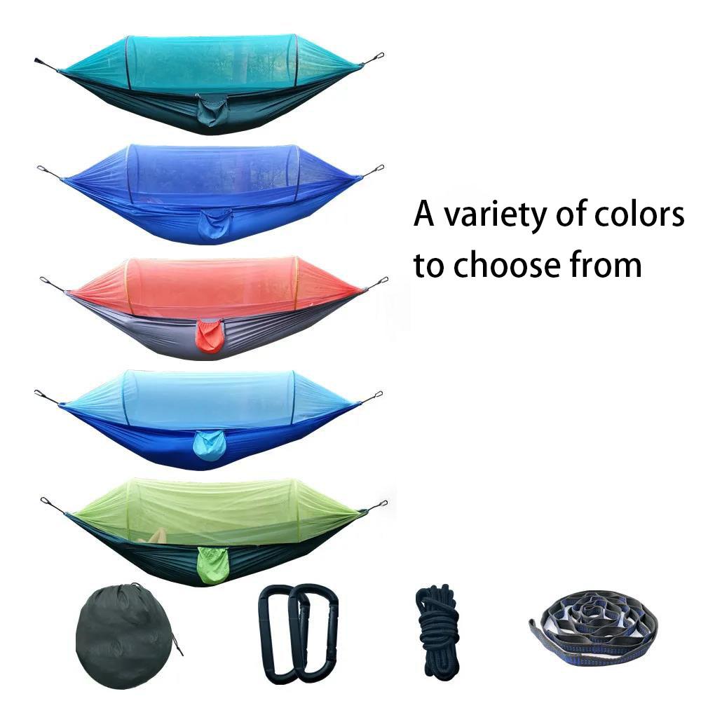 Parachute Cloth Hammock Double Automatic Speed Opening Mosquito Net Hammock Double Hammock Outdoor Products