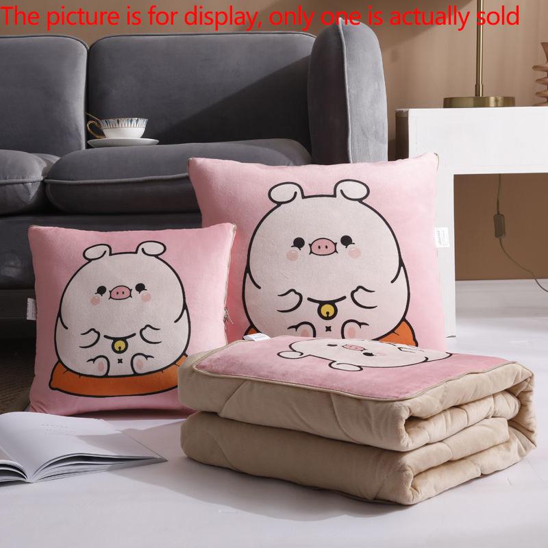 Winter Dual-purpose Pillow Coral Velvet Pillow Variable Quilt Home Sofa Pillow Car Warmth Artifact