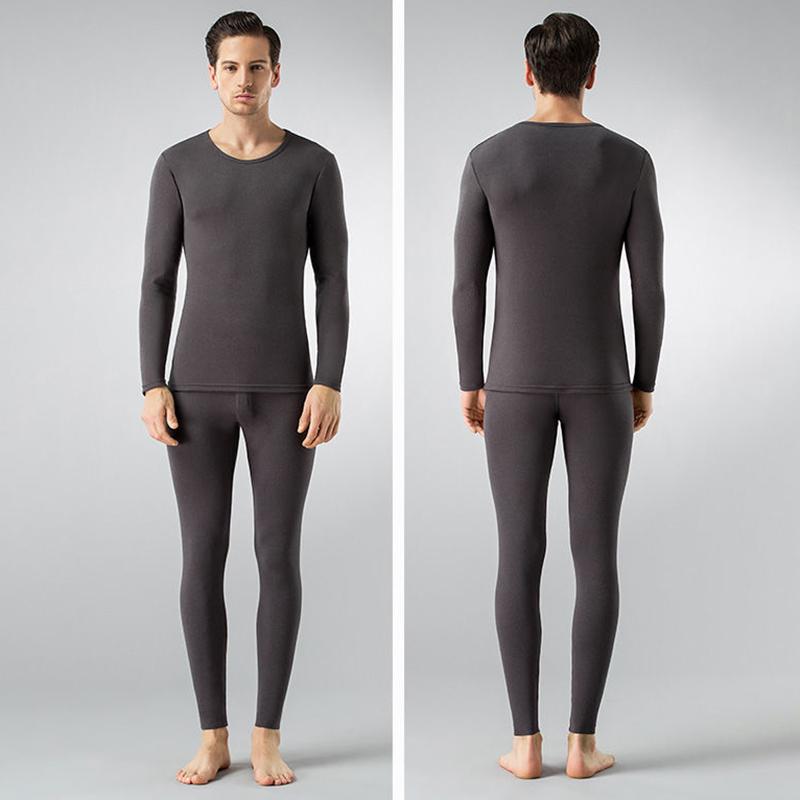 Men Winter Thermal Underwear O-neck Male Autumn Tight Suit Thicken Windproof Comfortable Soft Lining Long Sleeve High Elasticity Slim Spring Pajamas