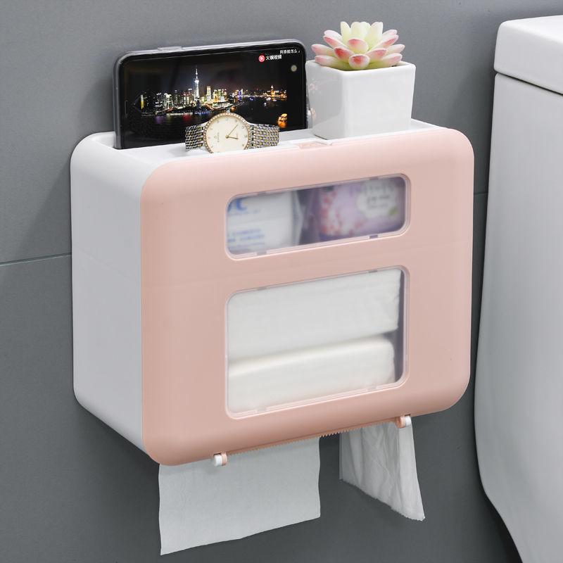 Bathroom Paper Towel Box Toilet Paper Home Waterproof Wall Hanging Creative Storage Rack