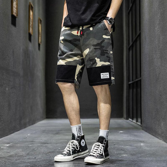 Cotton Camouflage Shorts Men's Summer Loose and Thin Five-point Casual Overalls