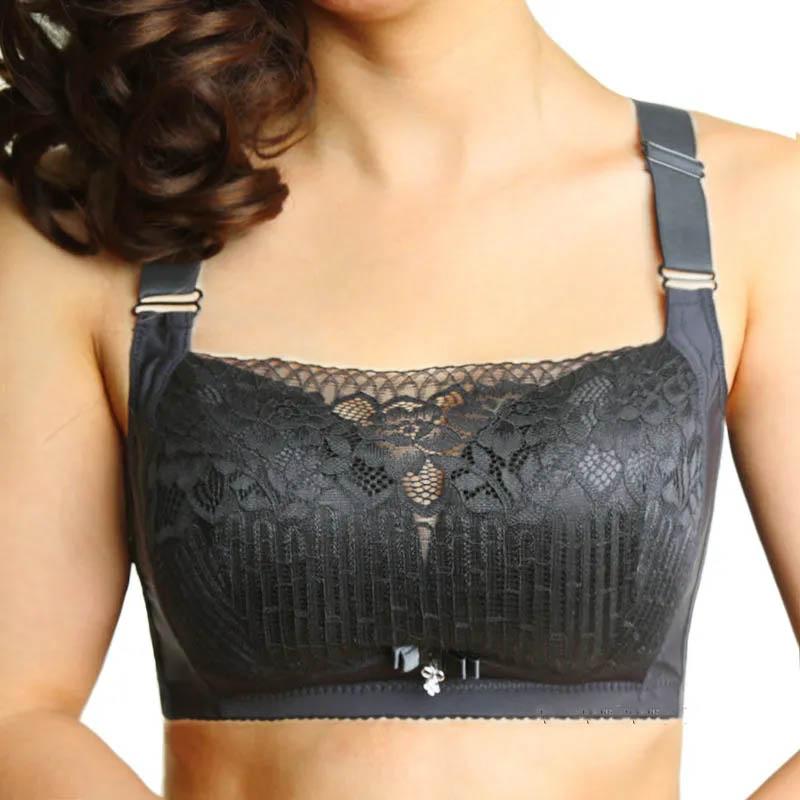 Ladies Large Size No Steel Ring Tube Top Bra Thin Anti-glare Anti-sagging Lace Underwear Beautiful Back Sexy Bra