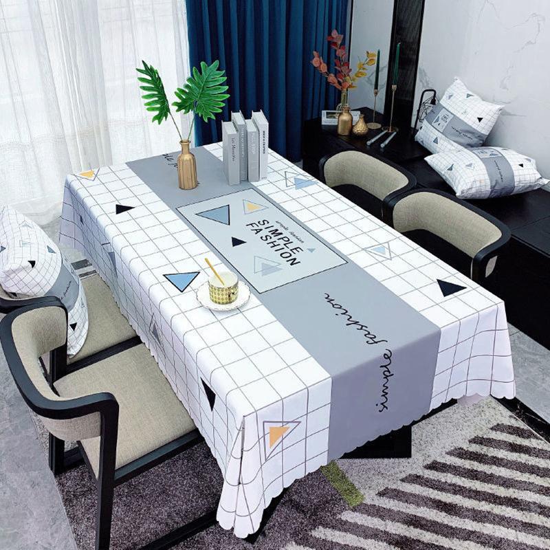 Nordic Style Tablecloth Fabric Waterproof and Oil-proof Disposable European-style Simple Modern Dining Table Coffee Table Rectangular Tablecloth