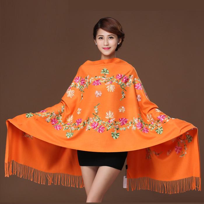 Women Fashion Accessories Elegant Printing Scarf Imitation Cashmere Warm Shawl