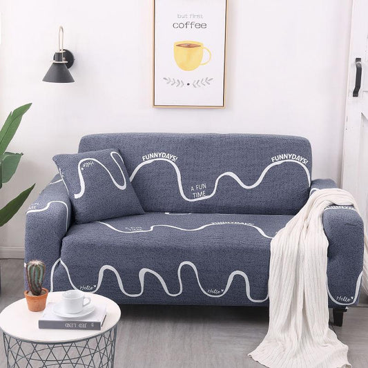 Geometric Stretch Sofa Cover Cotton Elastic Corner Sofa Towel Single Couch Cover  Pets funda sofa