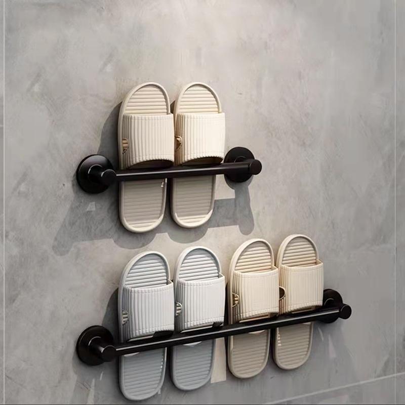 Bathroom Slippers Rack Towel Rack Wall-mounted Indoor Household Shoe Storage Rack Wall Door Rear Rack Shelf Kitchen Organizer