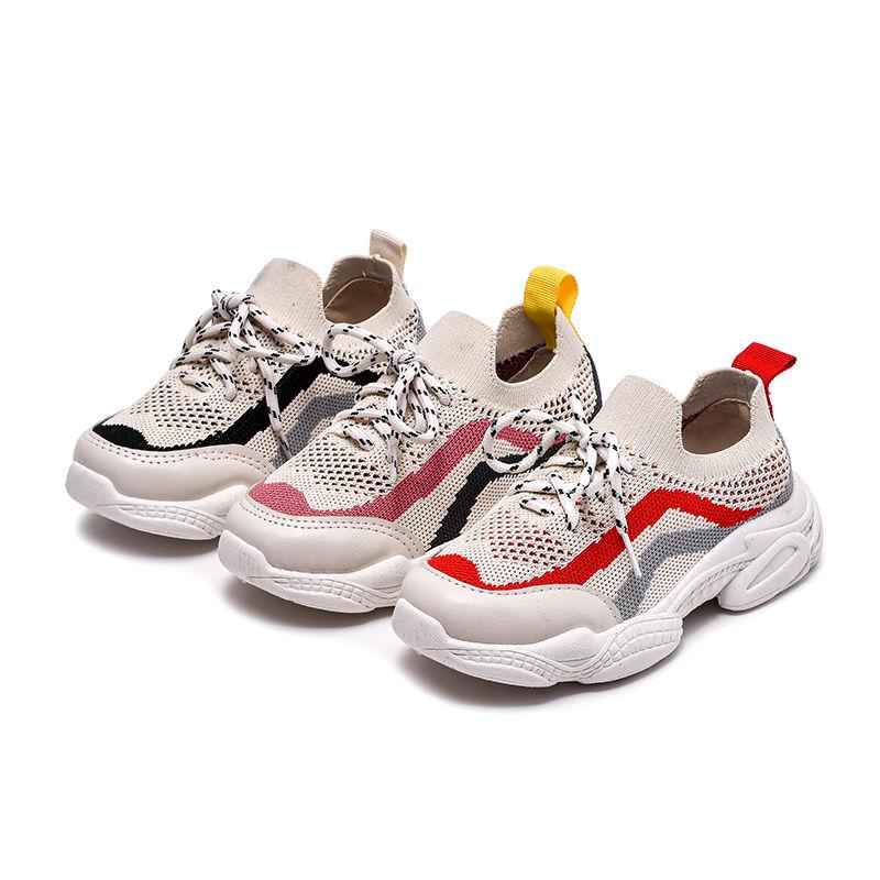 Children's Sports and Leisure Shoes Flying Woven Breathable Mesh Shoes In Children