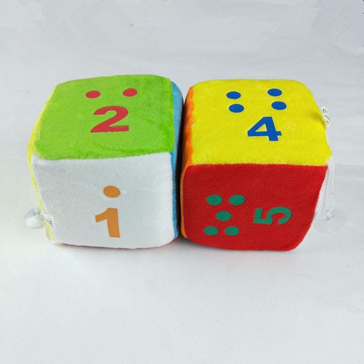 Large Number Points English Dice 10cm Sponge Plush Throwing Toys Children's Enlightenment Cognitive Toys