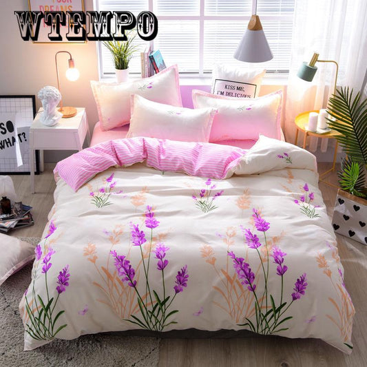 Bedding household items set four sets of comfortable cotton printed quilt bedroom