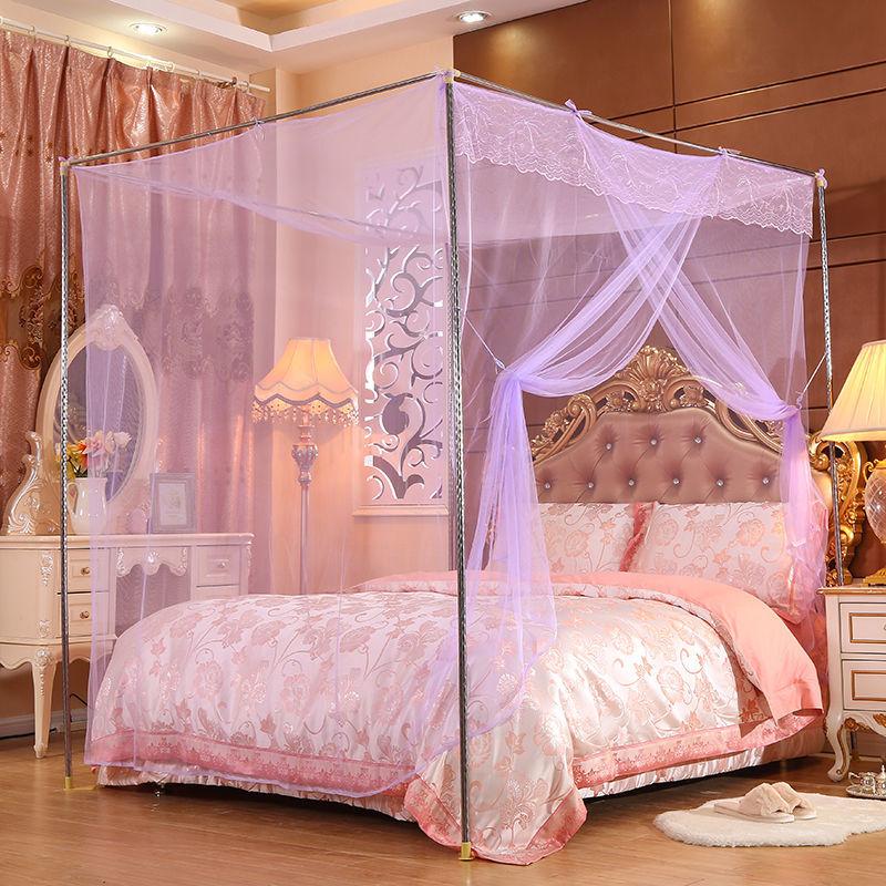 Encrypted Tying Rope Installation Single Door Mosquito Net Princess Wind Bed Household Single Double Floor Mosquito Net Anti-mosquito