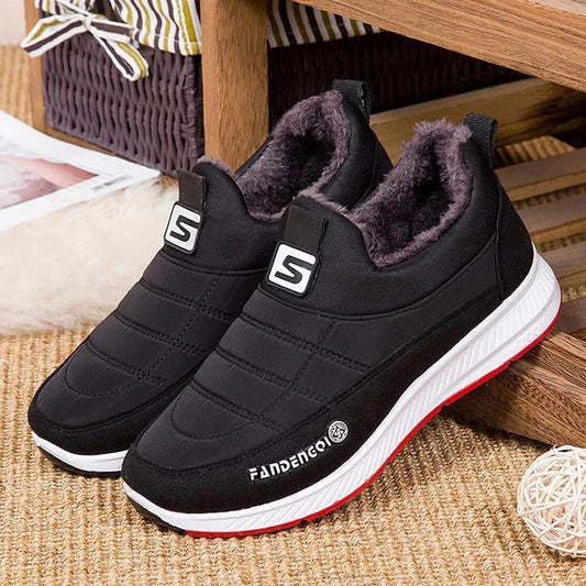 Casual Shoes Winter Boot Men's Fashion Warm Slip on Round Toe Short Ankle Shoes Cotton