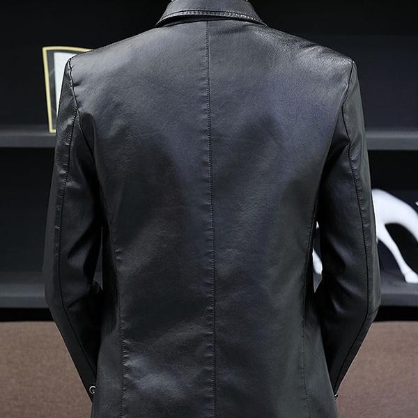 Youth Popular Men's Leather Jacket Spring and Autumn Fashion Trend Slim Thin Leather Jacket