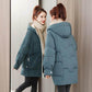 Down Padded Jacket Women's Mid-length Padded Coat Loose Large Size Padded Jacket Bread Suit Winter Coat Trend