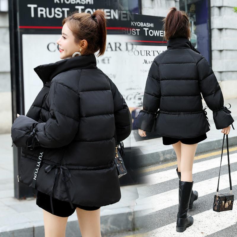 Winter Loose Waist Cotton Oversize Women's Tide Ins Hong Kong Style Short Wild Cotton Coat Beautiful Solid Color Ladies Down Coat