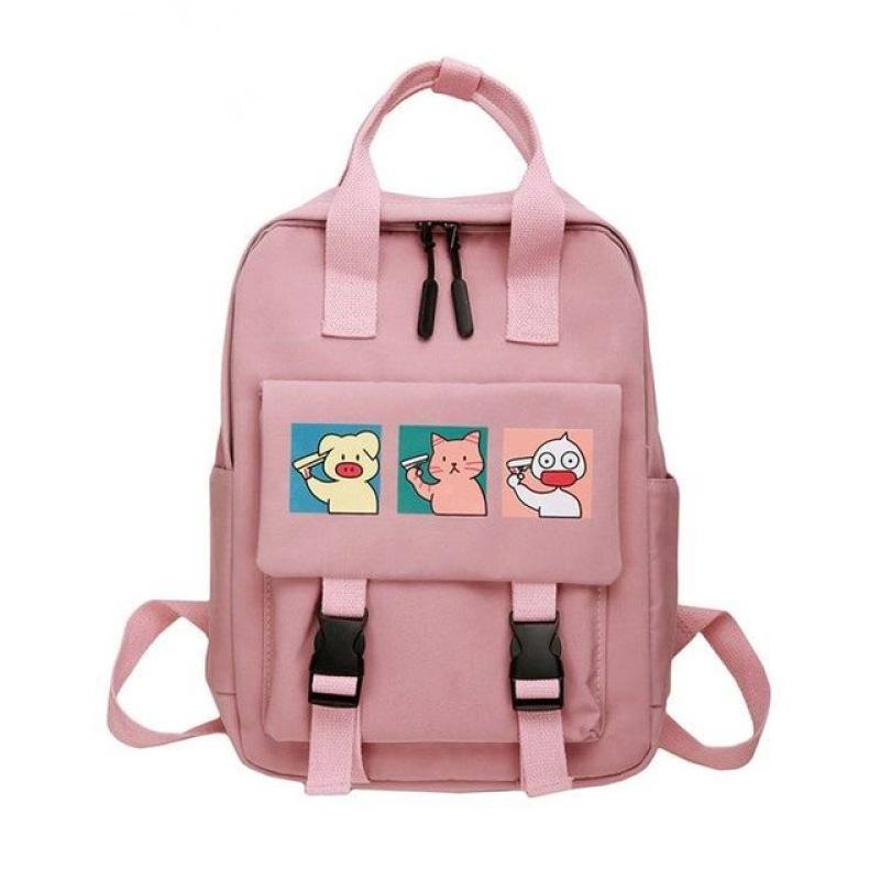 Cute Backpacks Women Waterproof Backpack Nylon Lovely Cartoon Daily Travel Softback Mochila Escolar