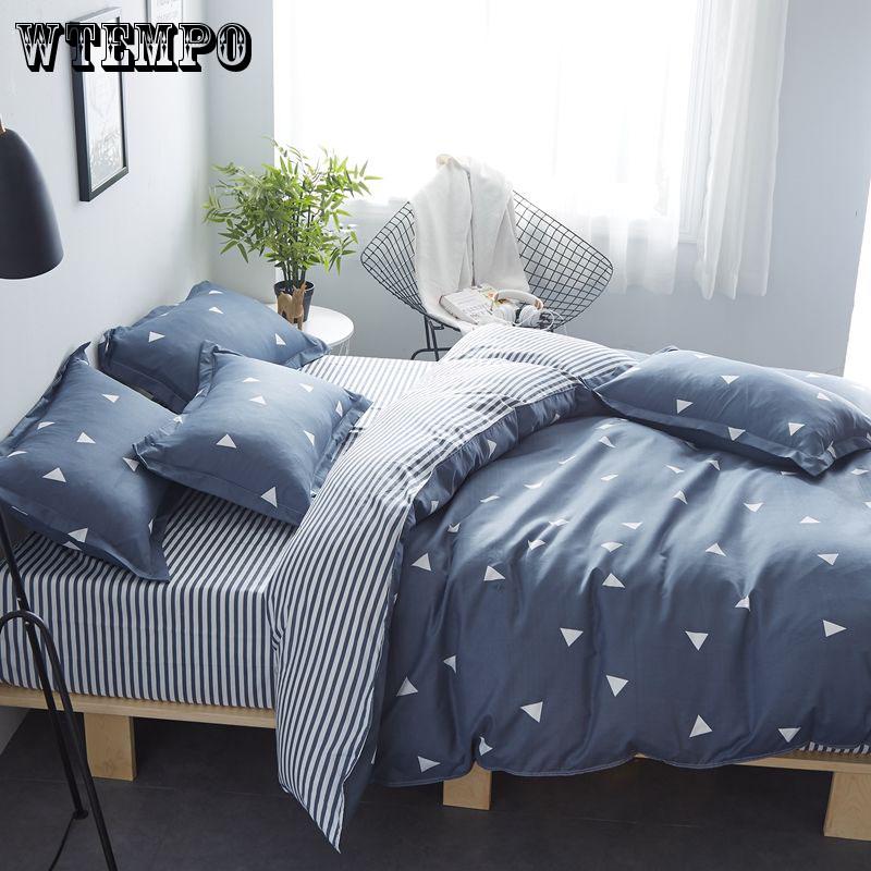 Concise Style Plants Bedding Sets Bed Sheet Duvet Cover Pillowcase Bedclothes